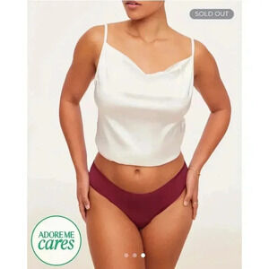 Adore Me cheeky panties Sz0X in Rhubarb NWT